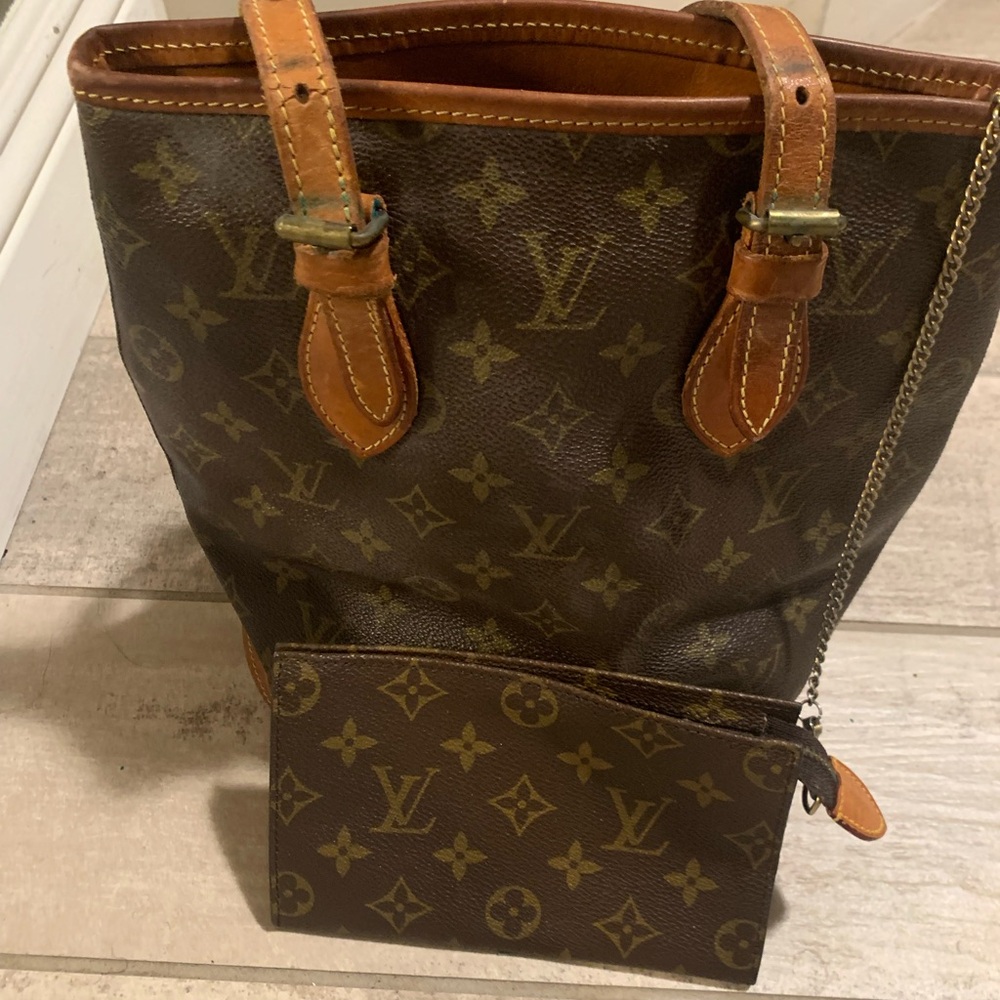 Brown Monogram Tote Bag